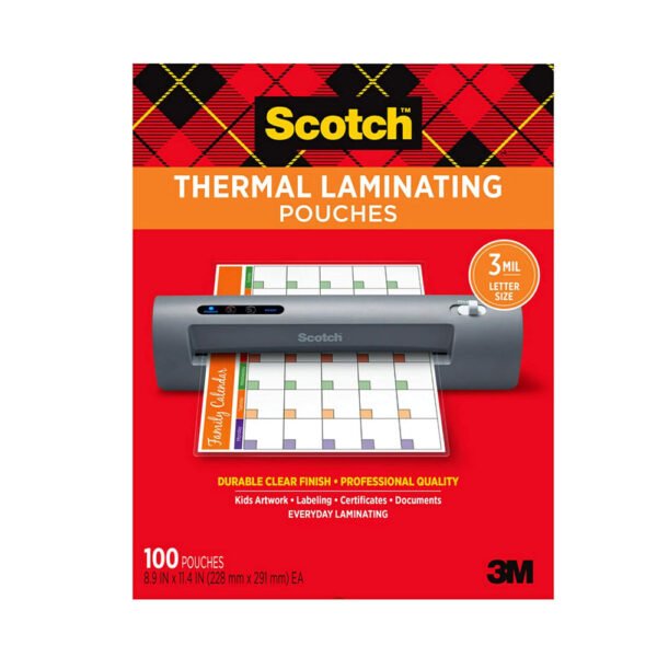 Scotch Thermal Laminating Pouches, 100 Pack Laminating Sheets